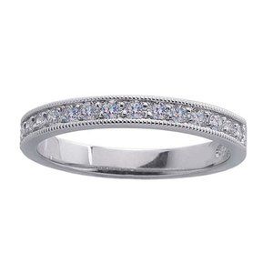 14K WG Diamond-Set Wedding Band Limited qty